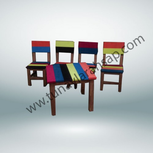 mss0046 Renk Ahşap Masa Sandalye